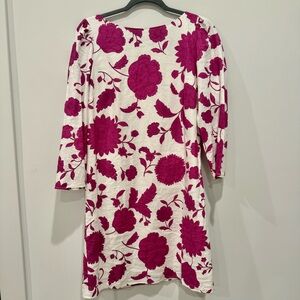 Ann Taylor Floral Linen Shift Dress XS